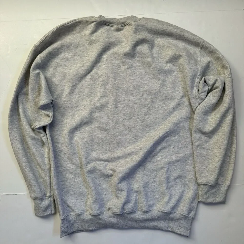 Vintage 90s Glidan Heavyweight Sweatshirt American Bald Eagle Large Grey EUC
